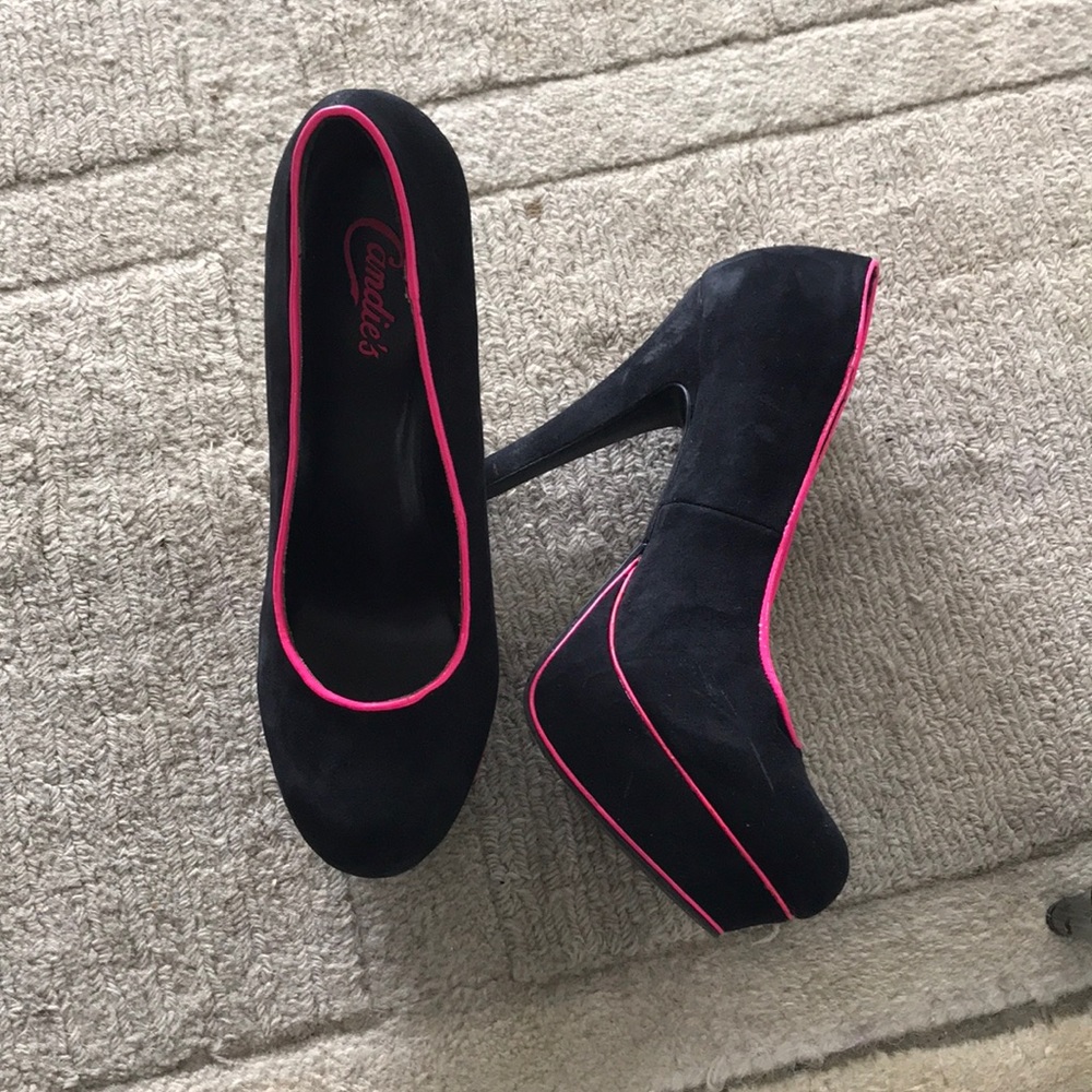 Black and Pink Heels